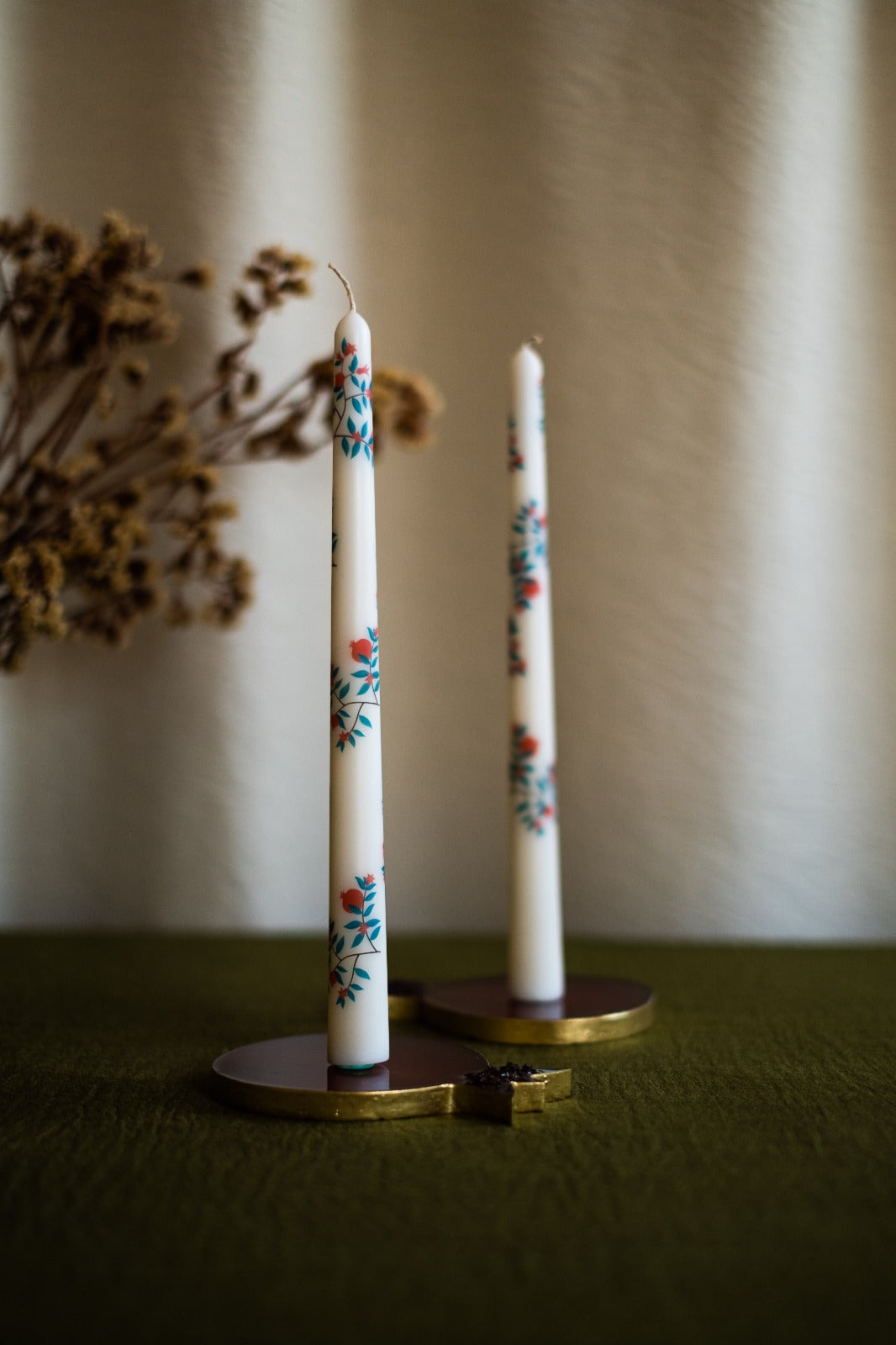 Pomegranate Field Taper Candle