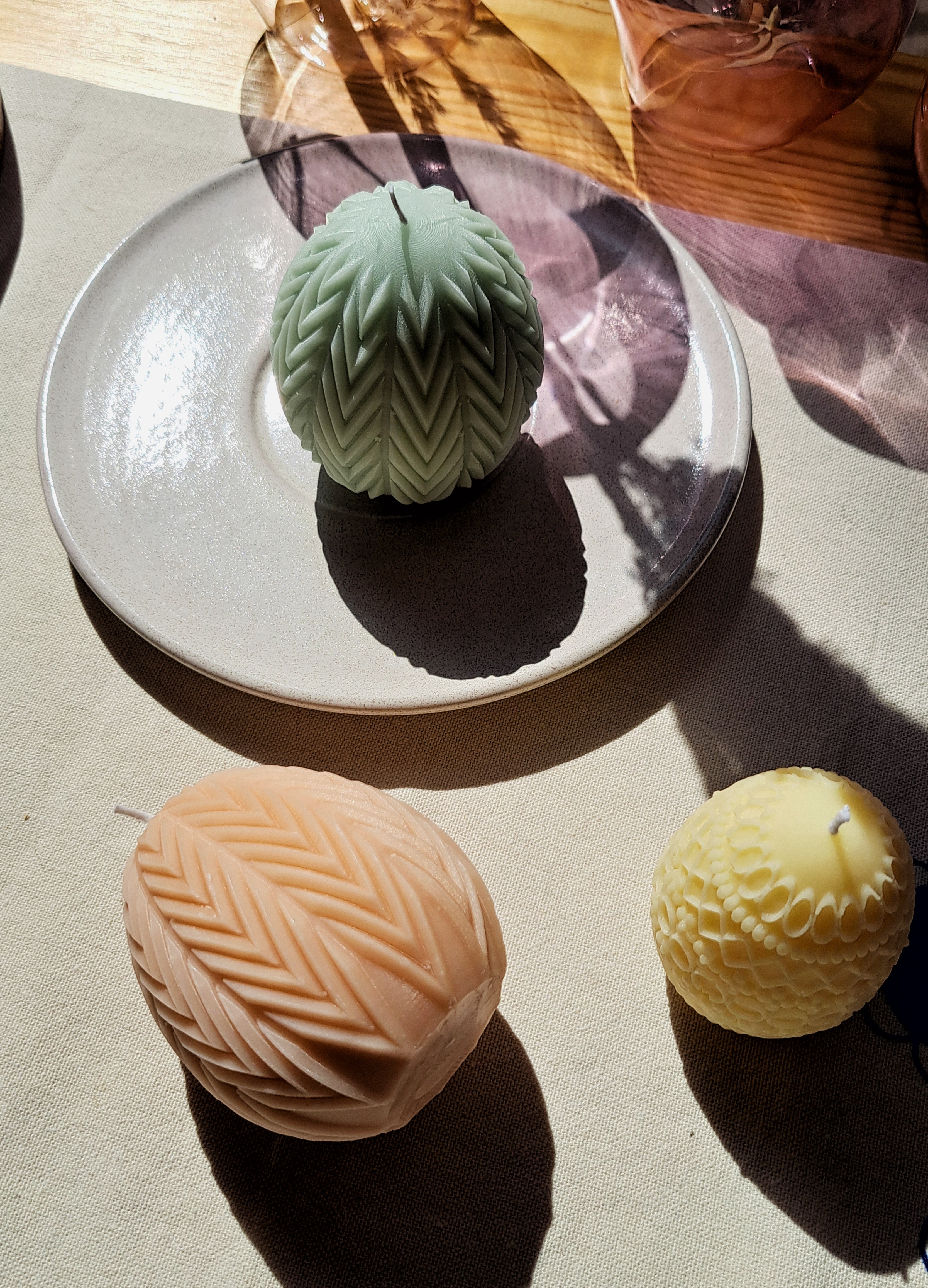 Easter Egg Carved Candle