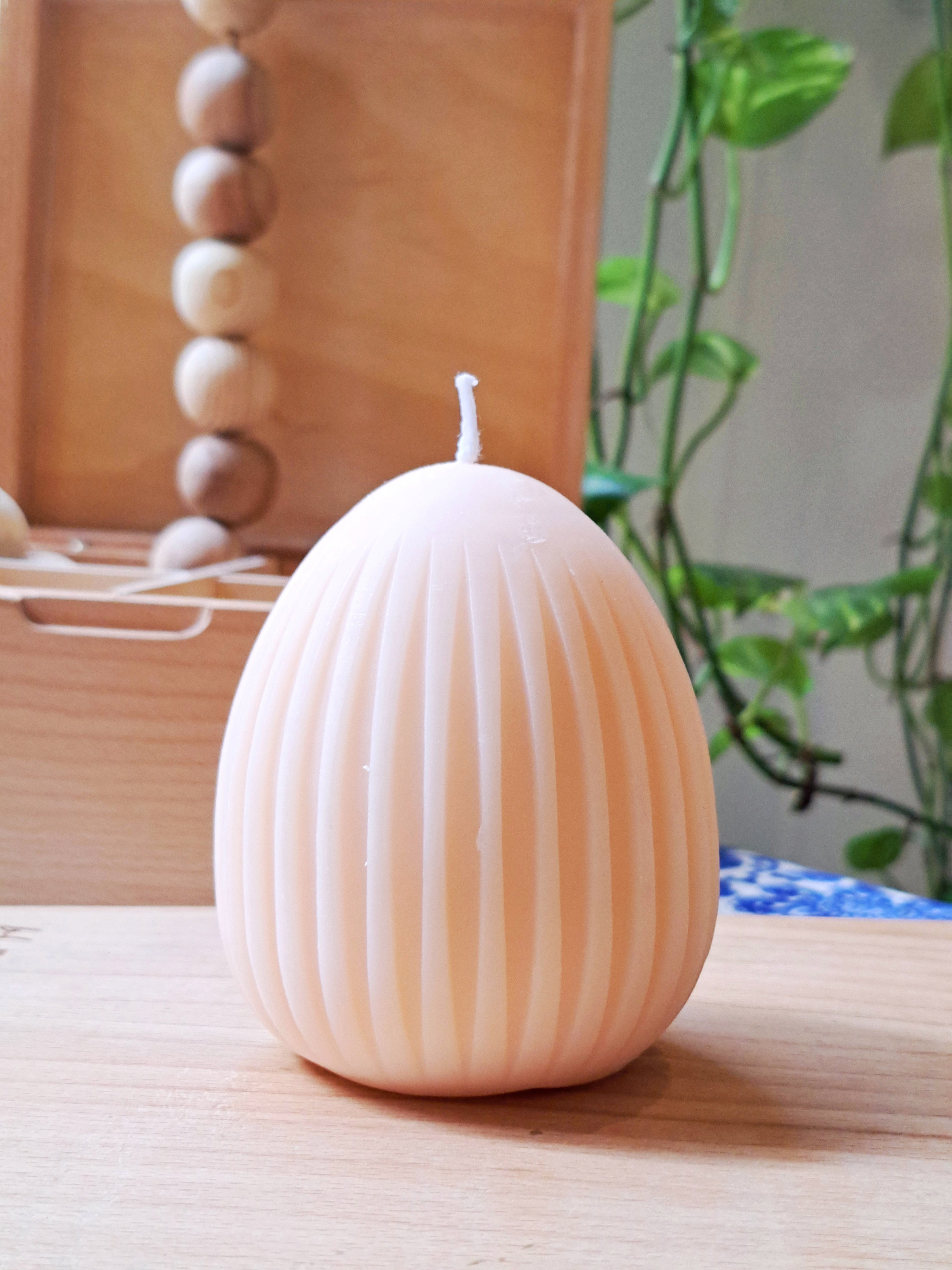 Easter Egg Carved Candle