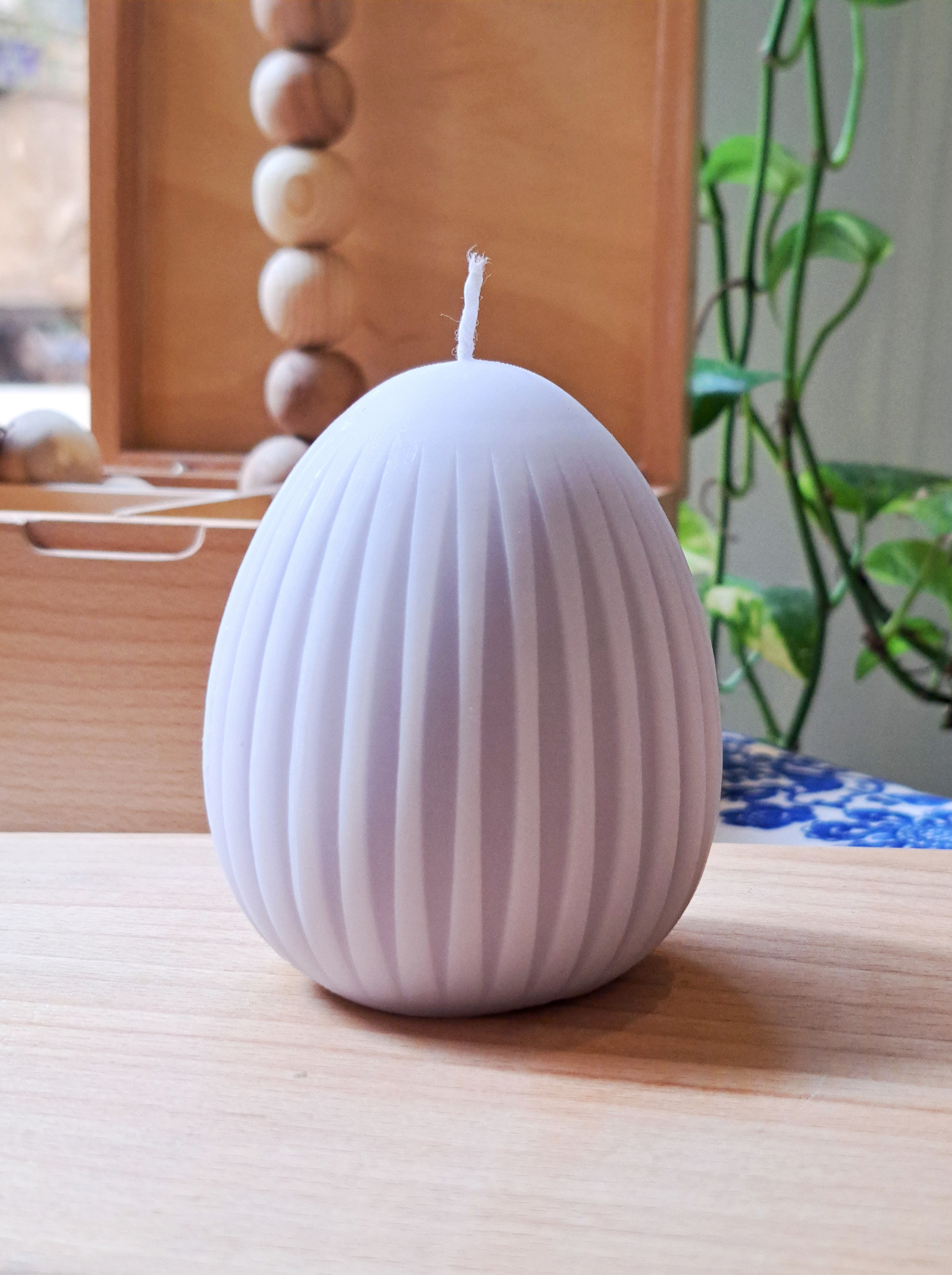 Easter Egg Carved Candle