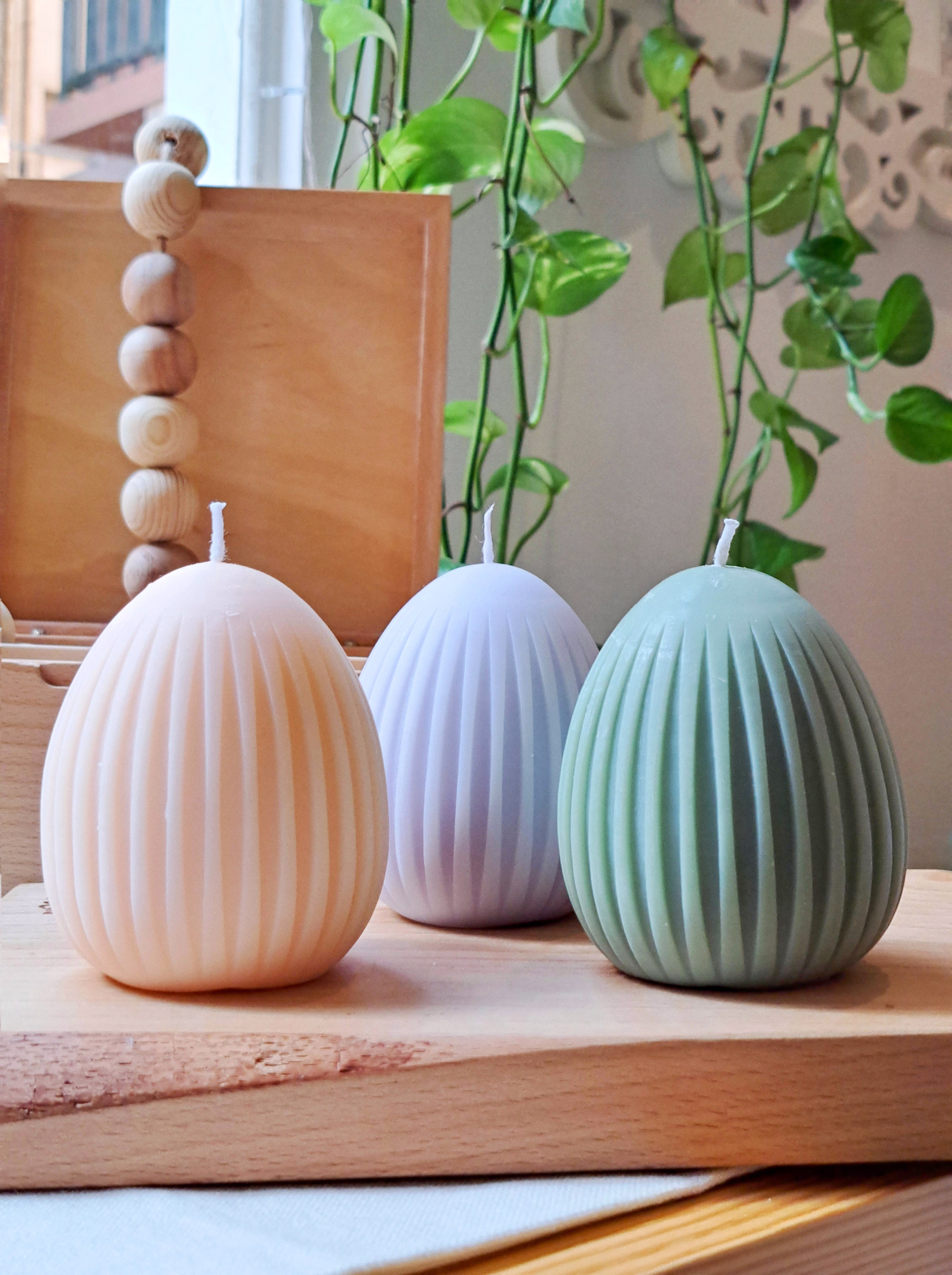 Easter Egg Carved Candle