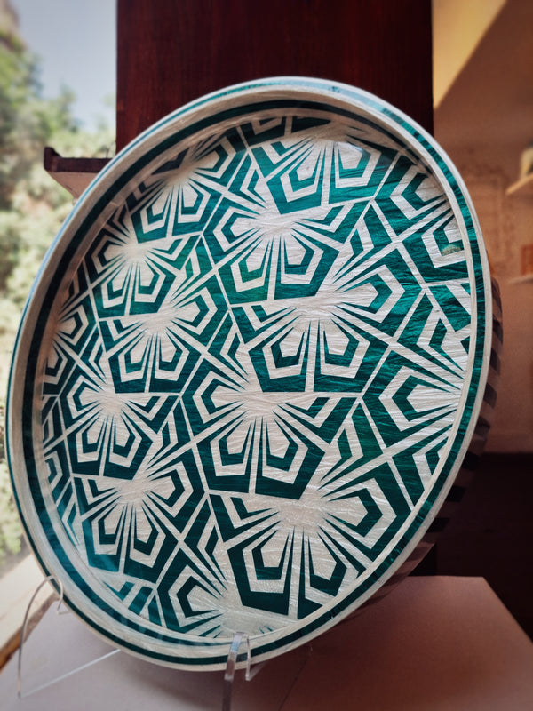 Green Blossom Seashell Tray