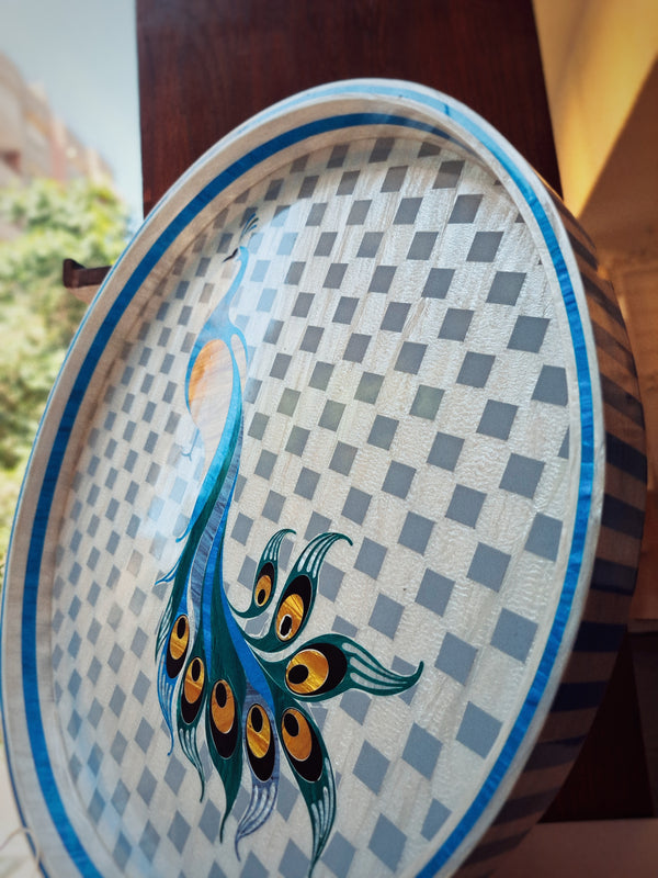 Vibrant Feathers Seashell Tray