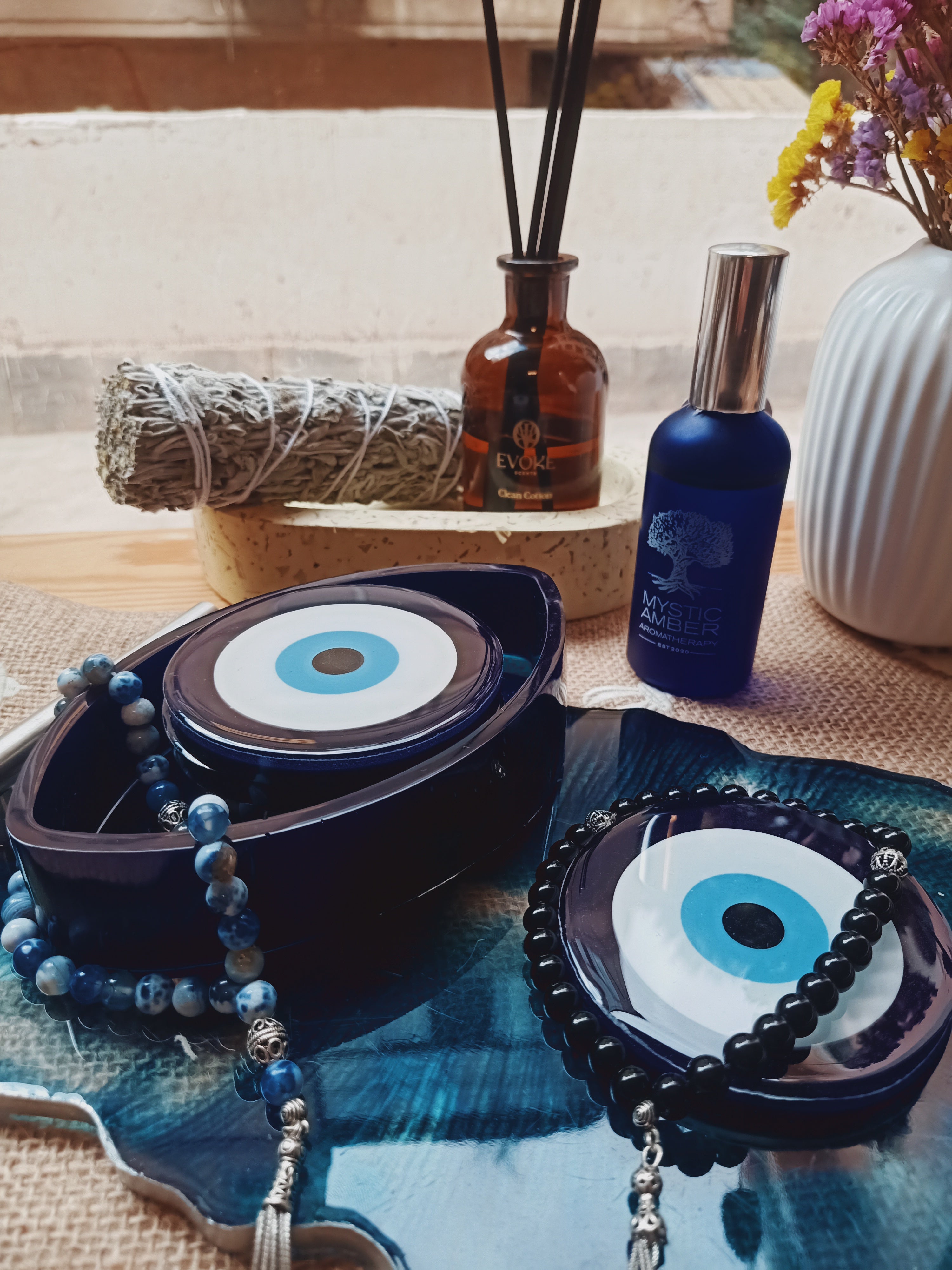 Resin Nazar Coaster Set