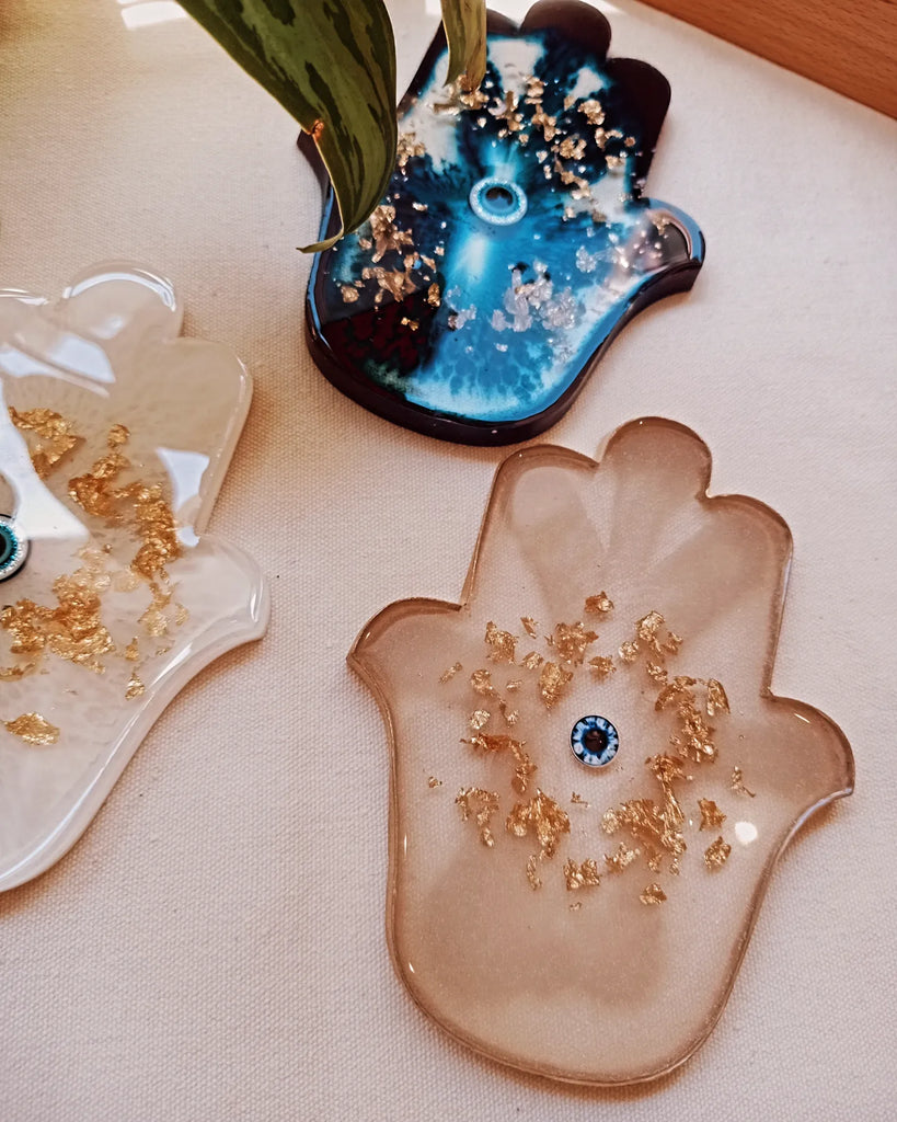 Resin Hamsa Coaster