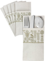 Golden Scandi Garden Cutlery Holder Set