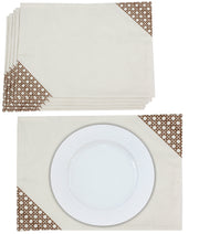 Wooden Cané Placemats Set