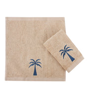 Blue Palm Guest Towel Set