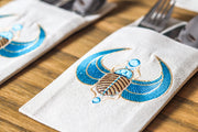 Winged Scarab  Cutlery Holder Set