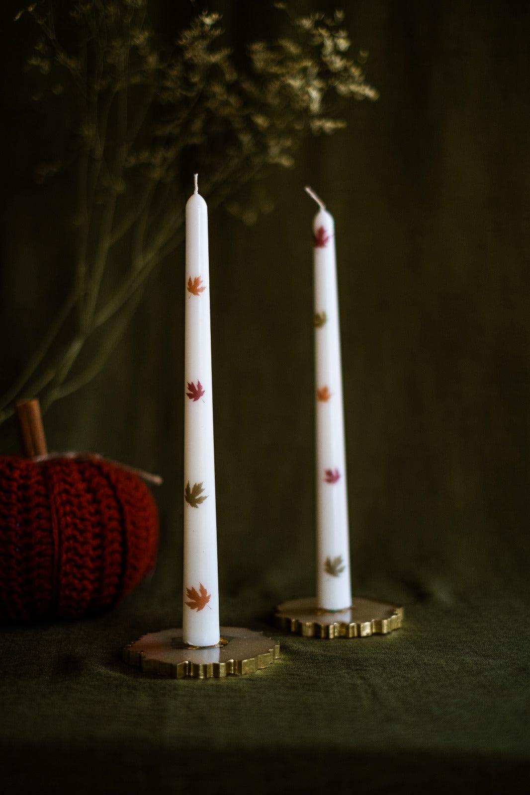 Fallin' in Maple Taper Candle