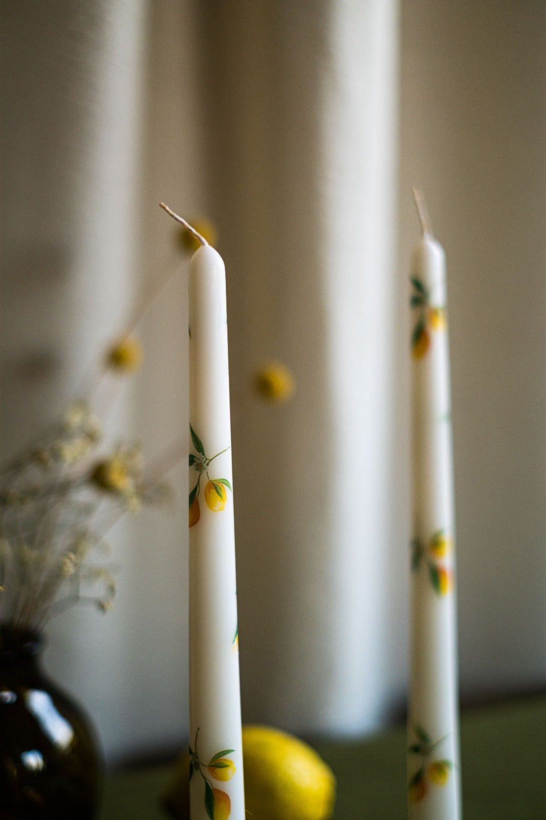 Lemon Taper Candle