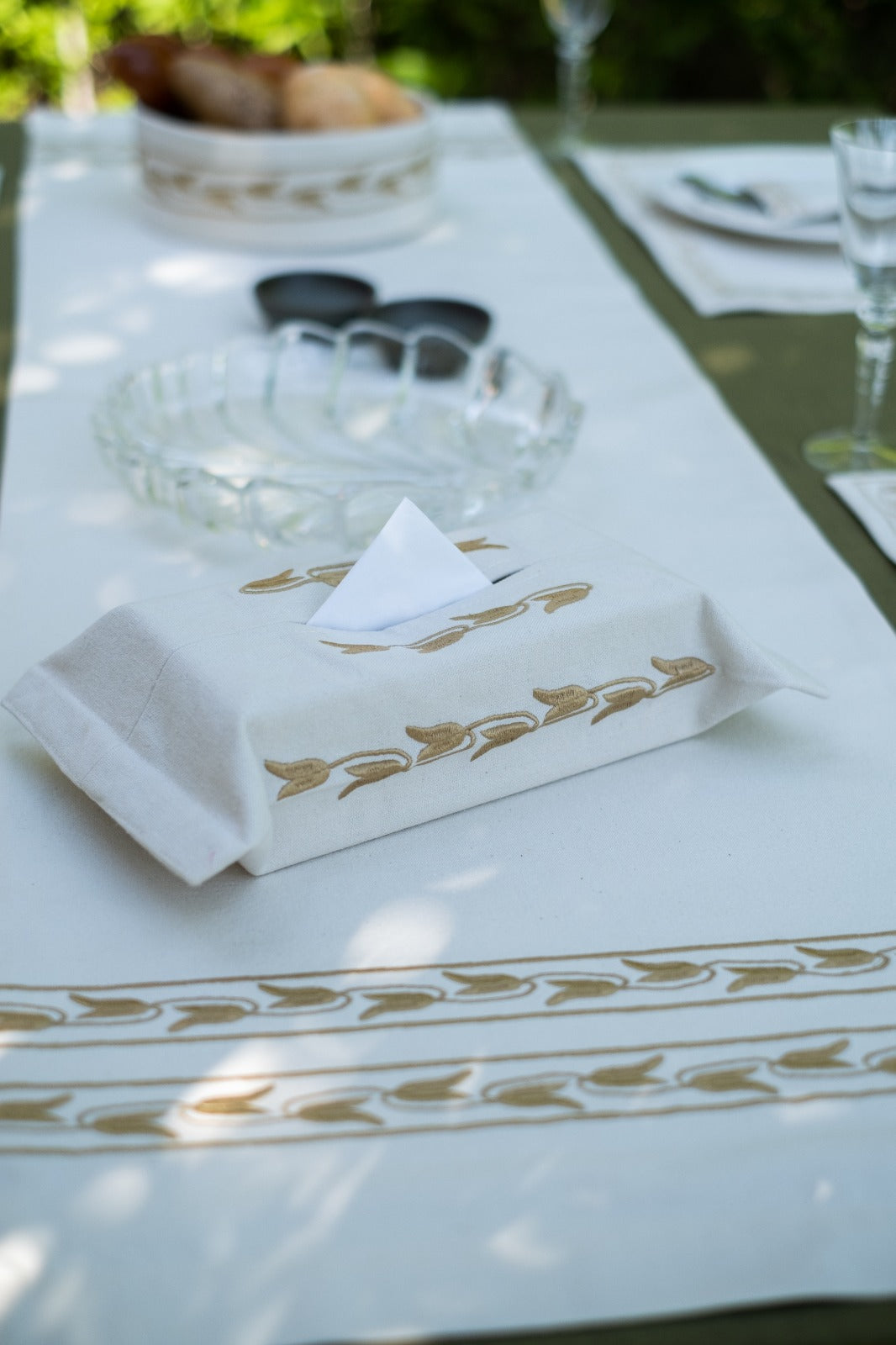 Lotus Chain Tissue Box Cover