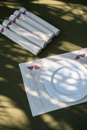 Eternal Lotus Linen Placemats Set