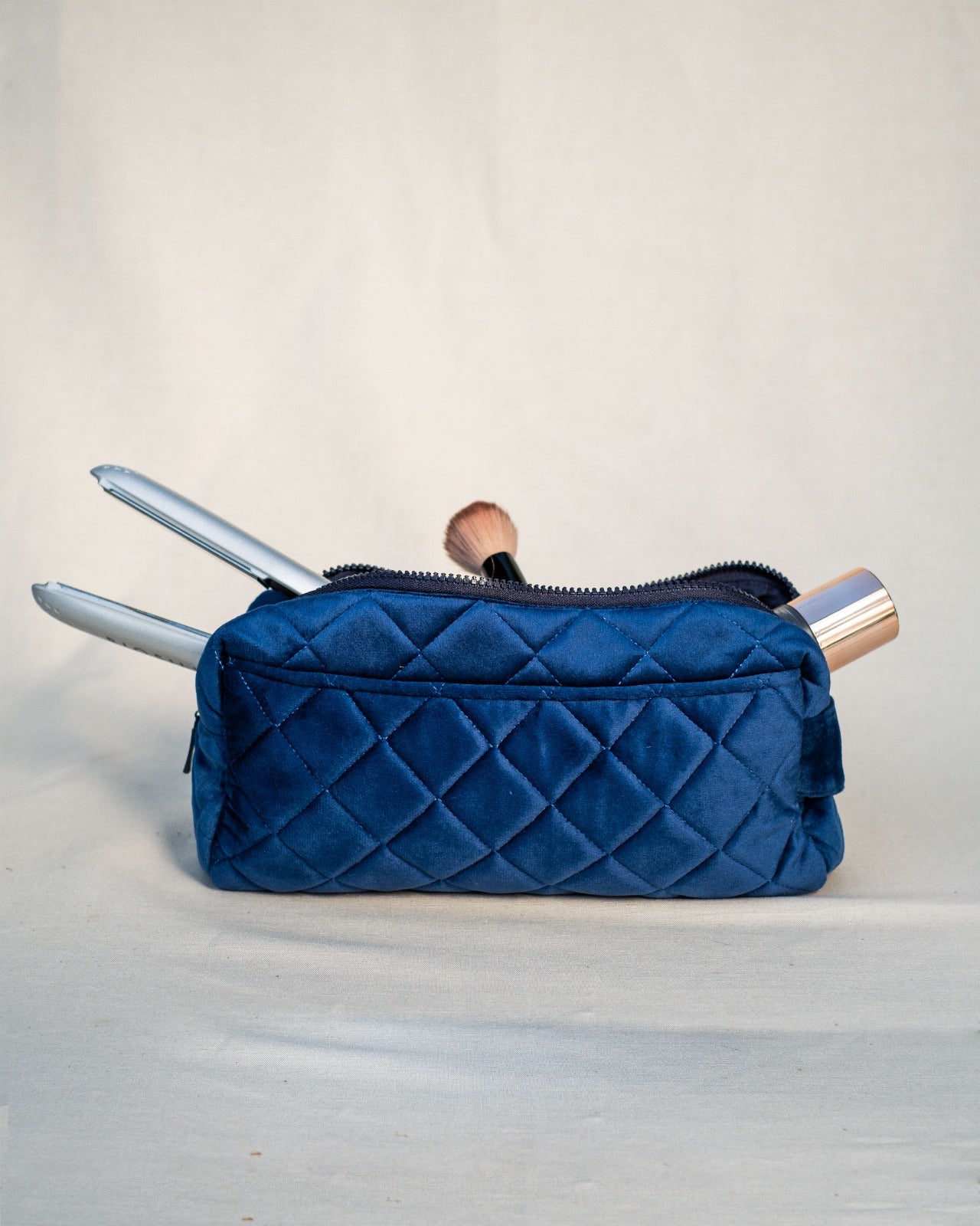 Sapphire Velvet Puff Pouch
