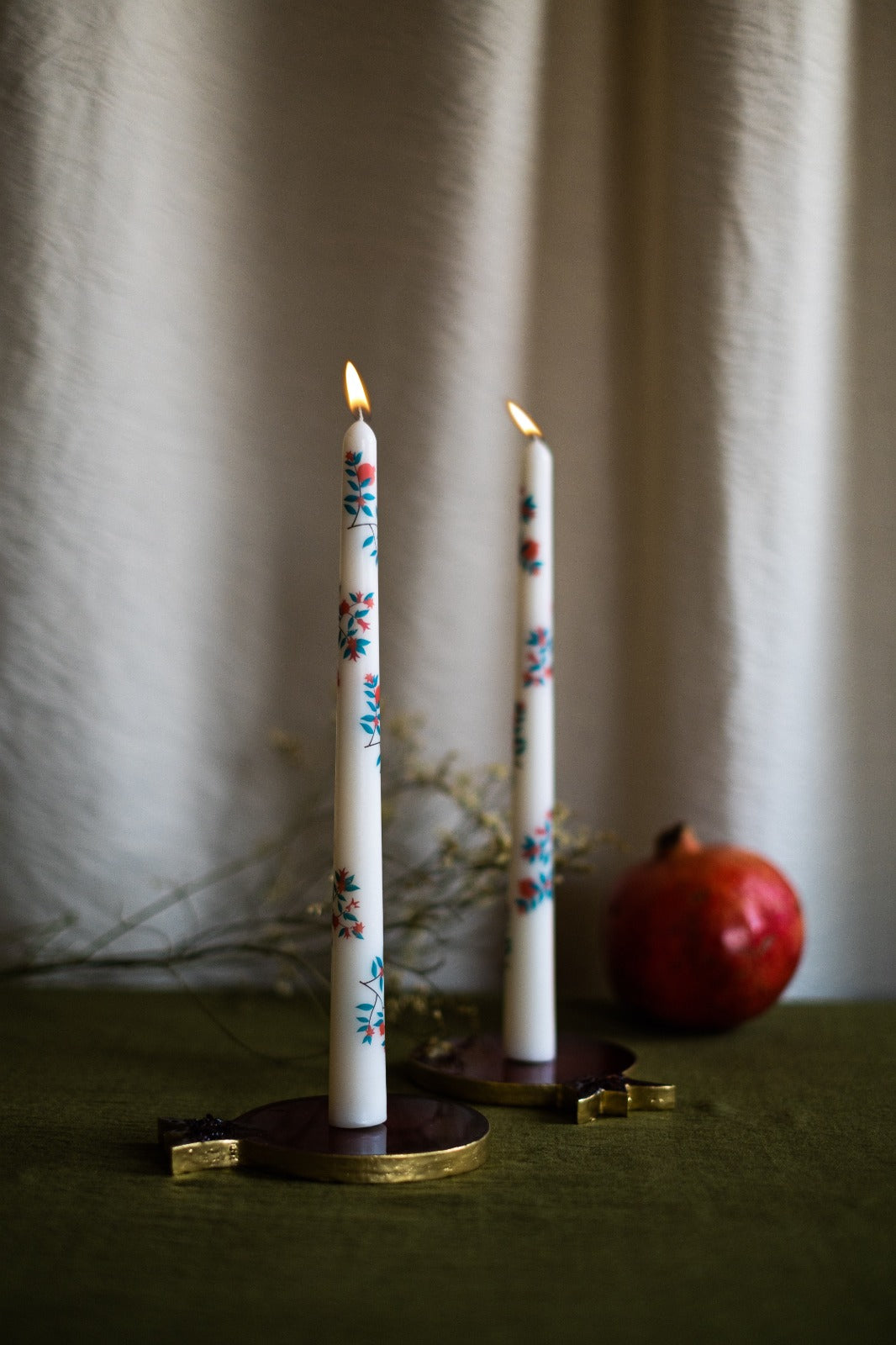 Pomegranate Field Taper Candle