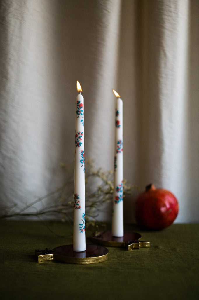 Pomegranate Field Taper Candle