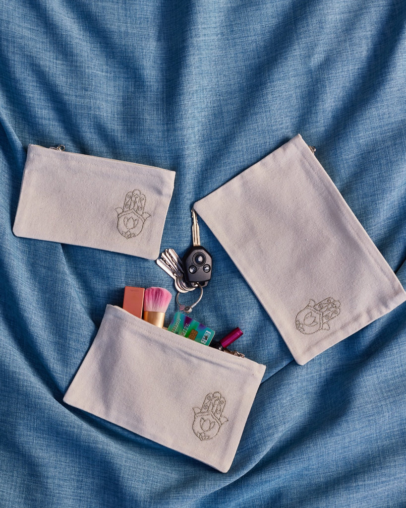 Khamsa Upcycled Pouch