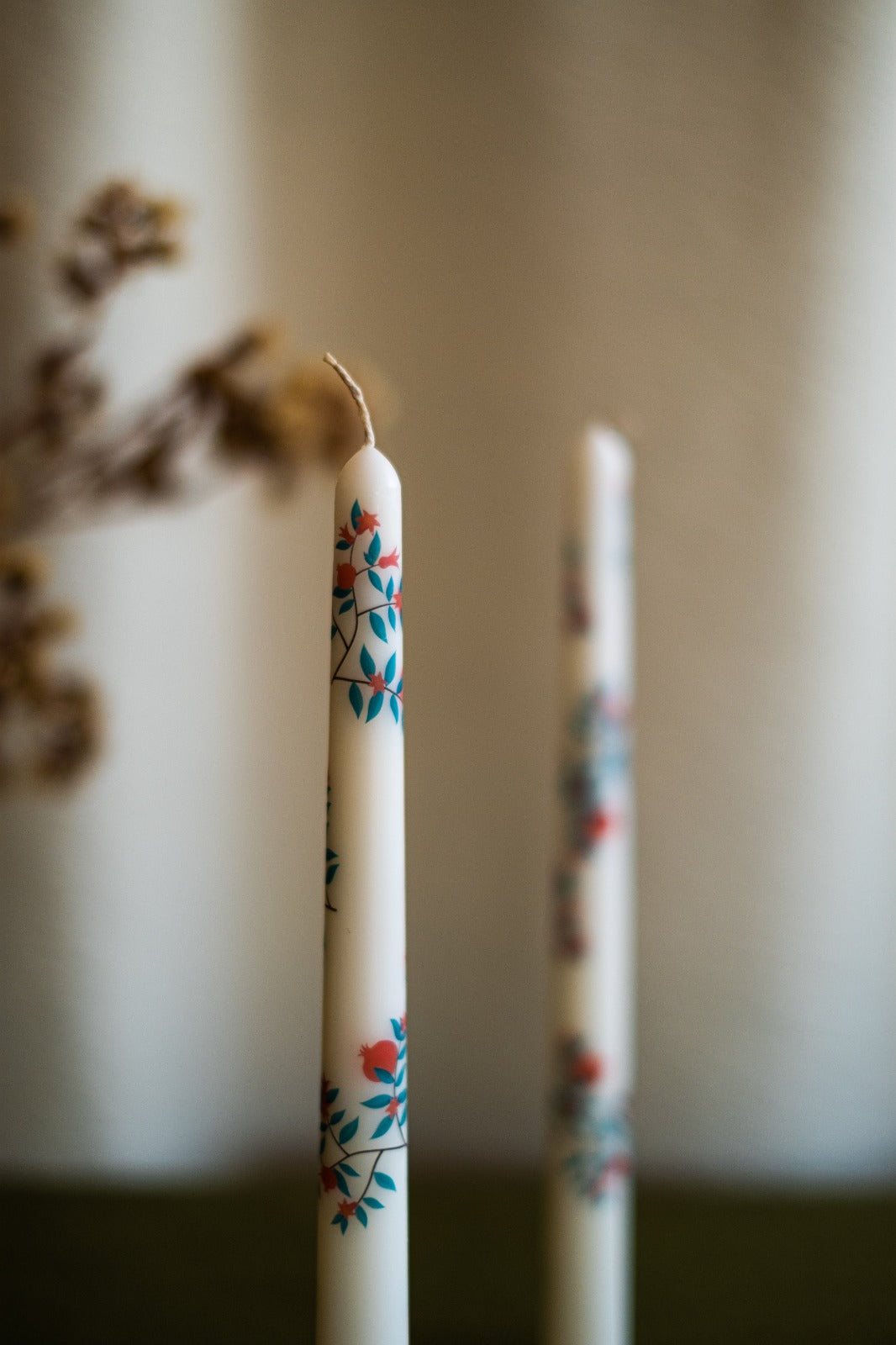 Pomegranate Field Taper Candle