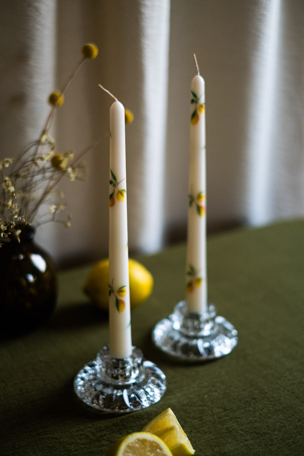 Lemon Taper Candle