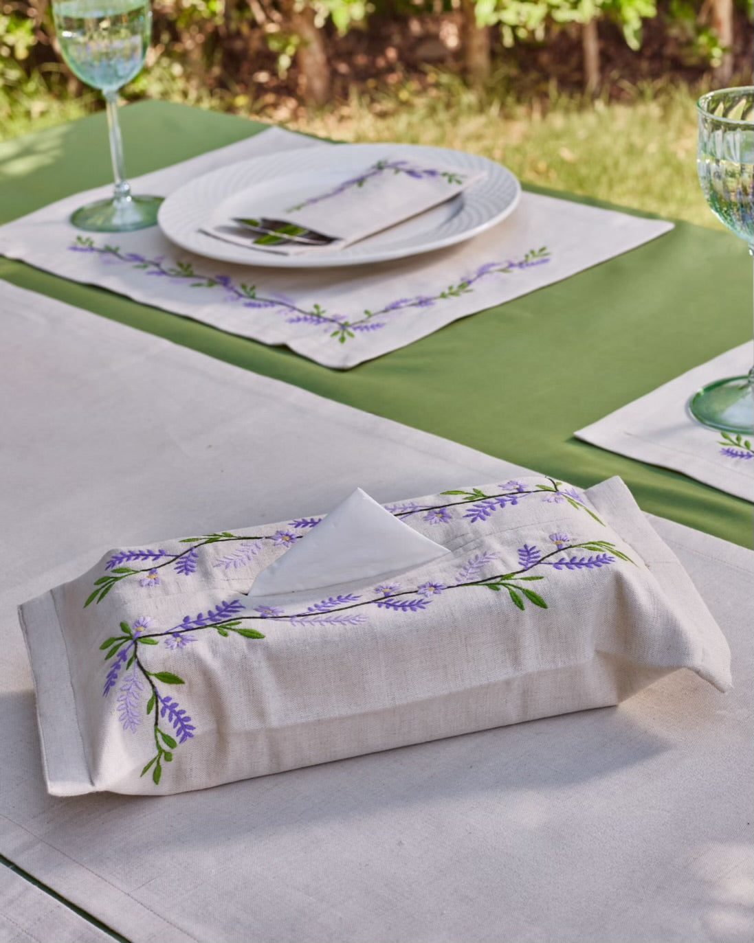Lavender Bloom Tissue Box Cover
