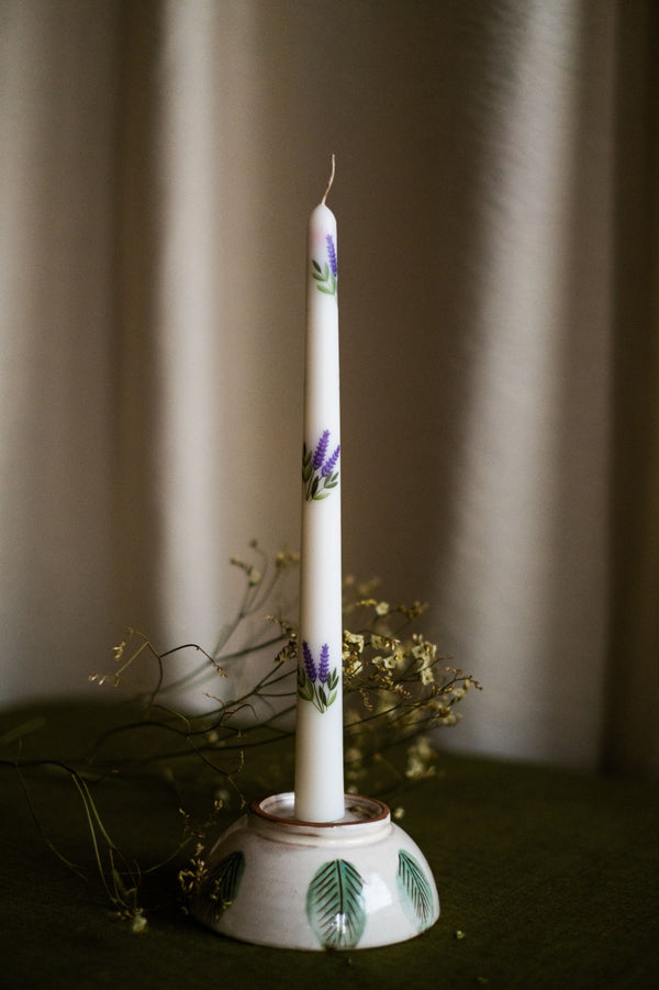 Lavender Taper Candle