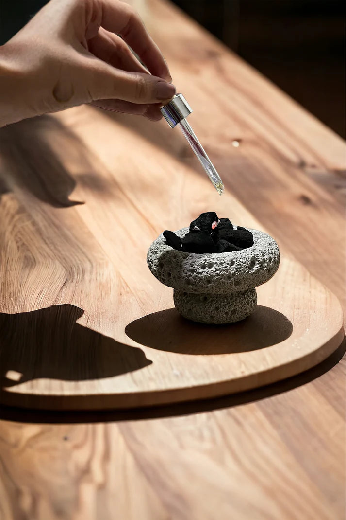 Concrete Arabian incense holder