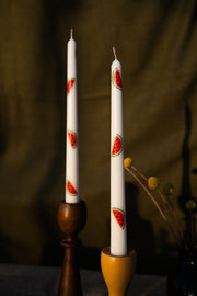 Watermelon Taper Candle