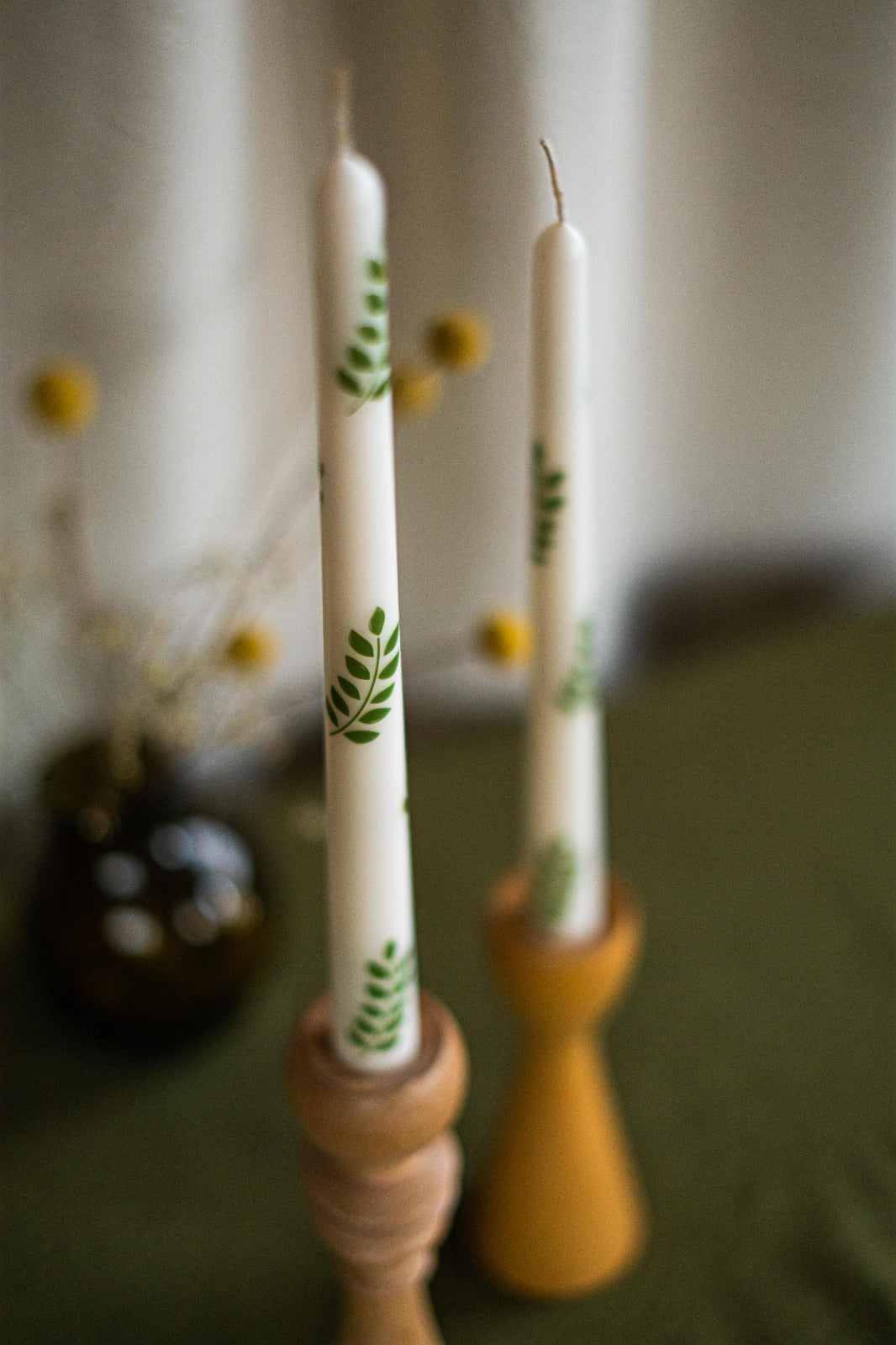 Foliage Taper Candle