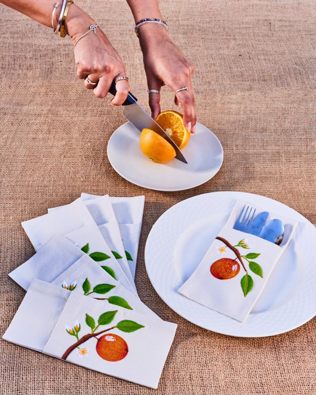 Citrus Dream Cutlery Holder Set