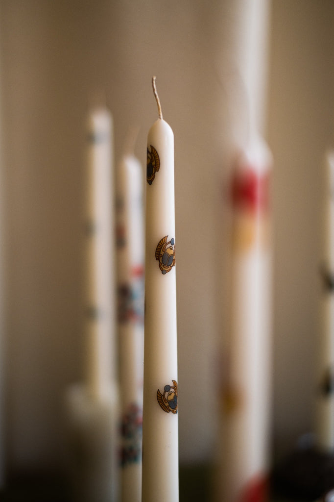 Scarab Wing Taper Candle