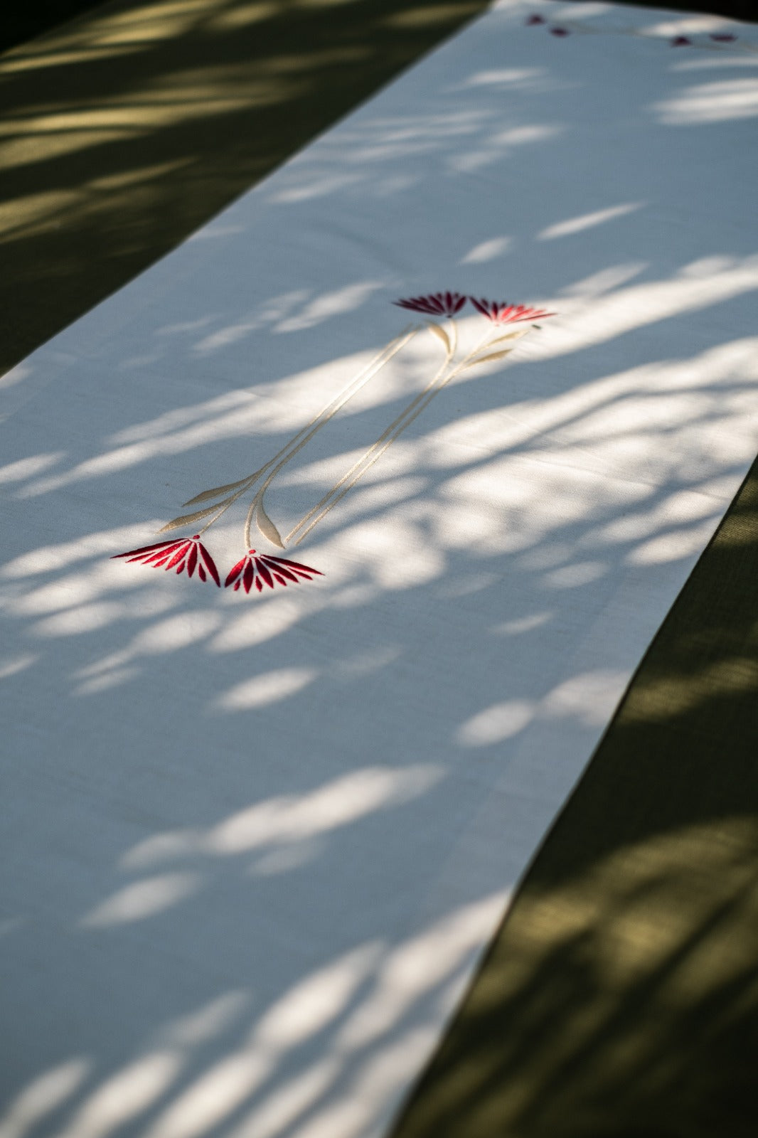 Eternal Lotus Linen Table Runner