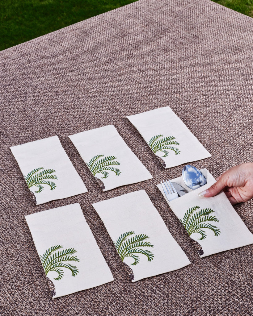 Lina Linen Cutlery Holder Set