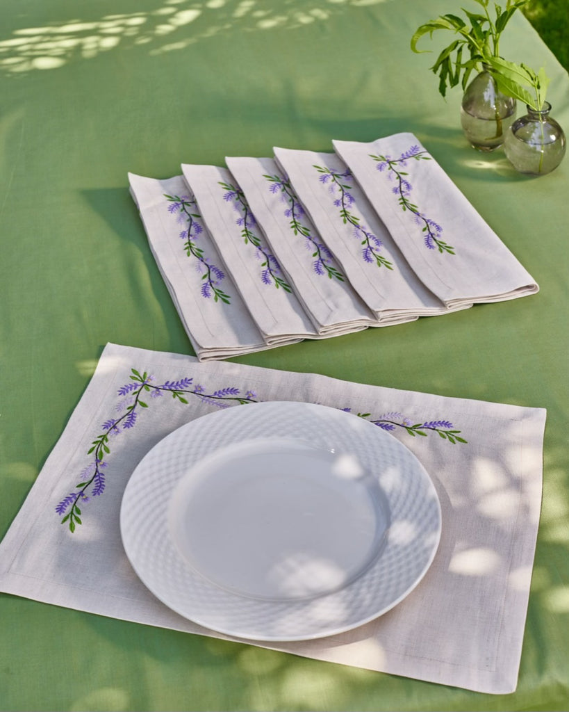 Lavender Bloom Placemats Set