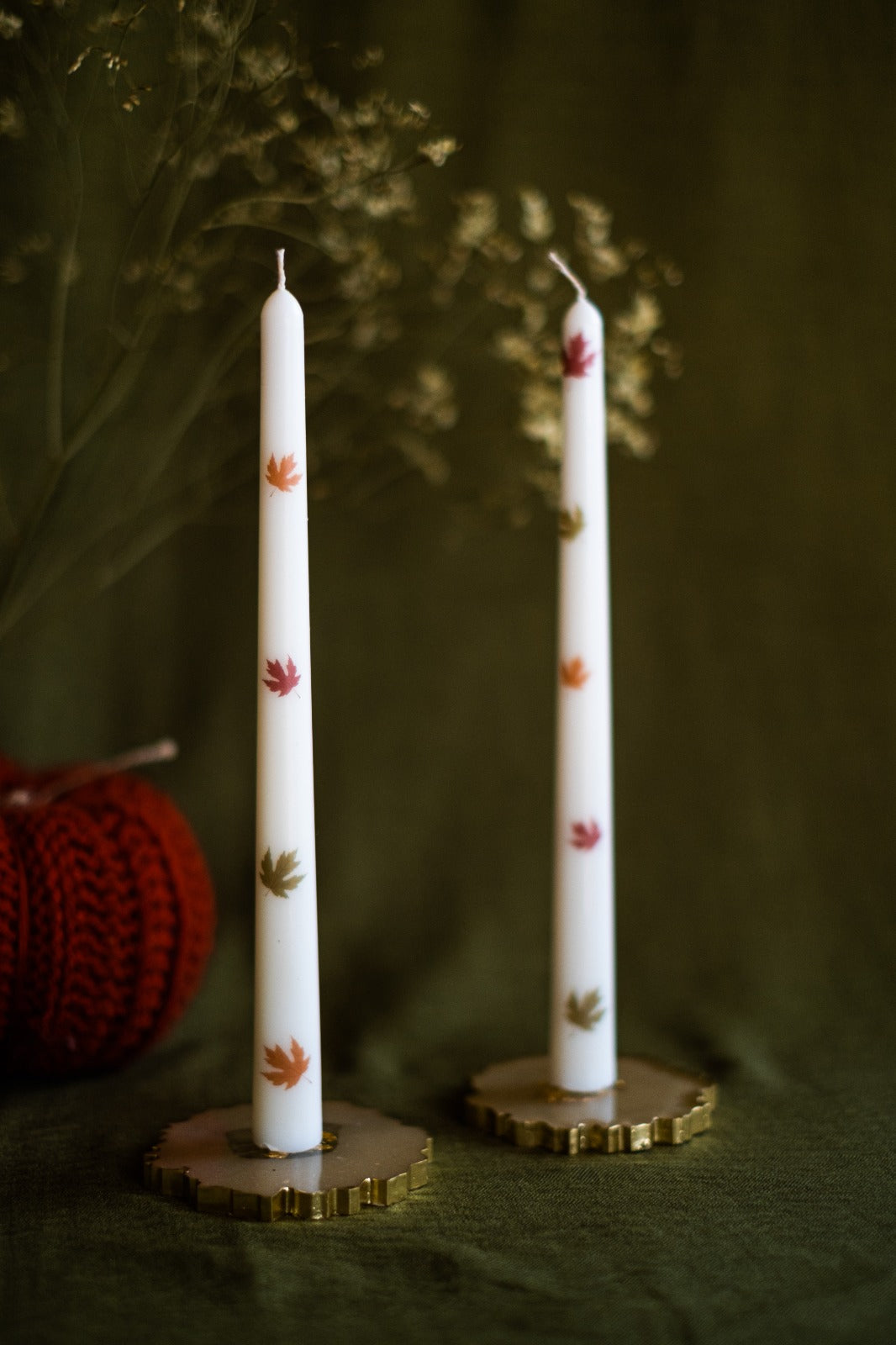 Fallin' in Maple Taper Candle