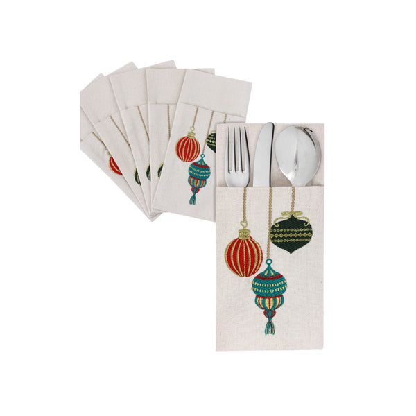 Christmas Lights Cutlery Holder Set