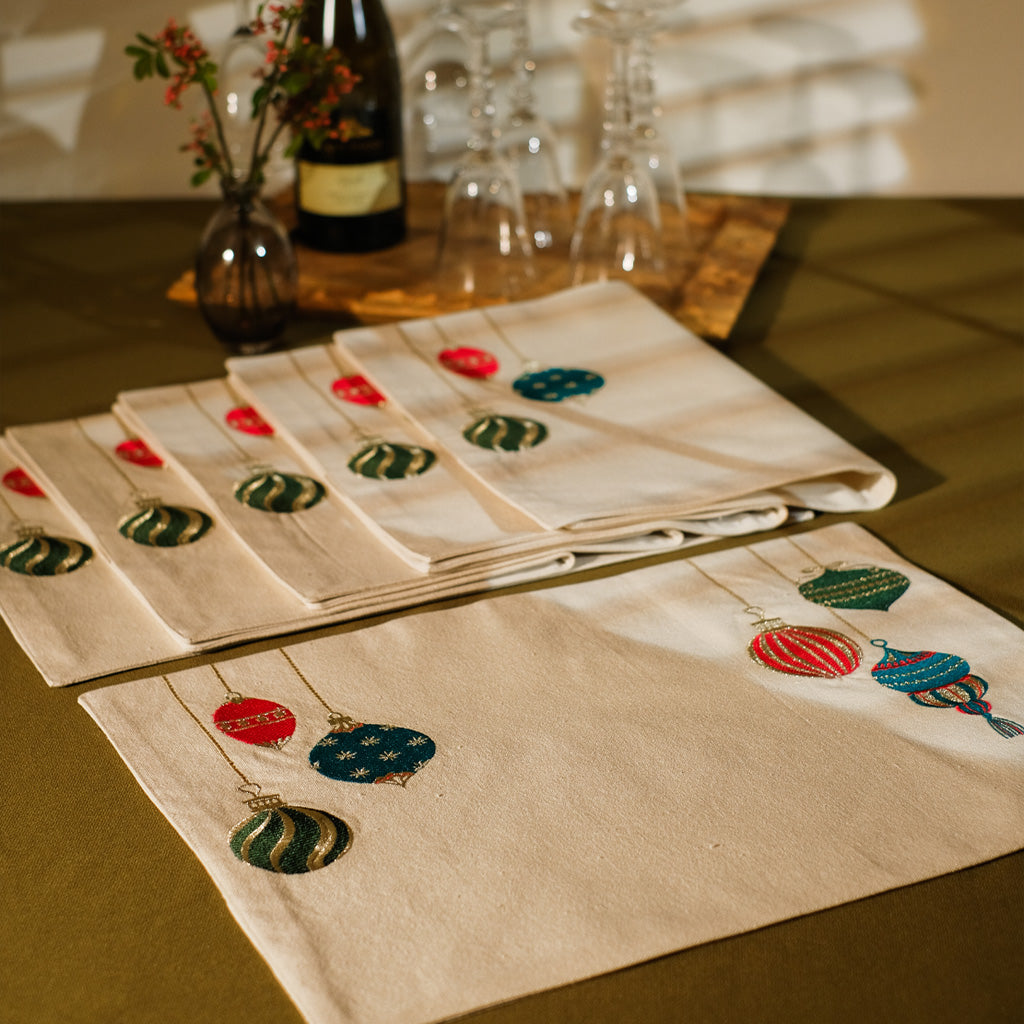 Christmas Lights Placemat Set