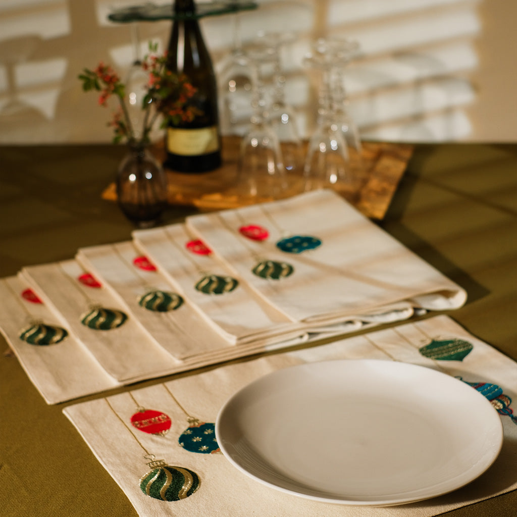 Christmas Lights Placemat Set