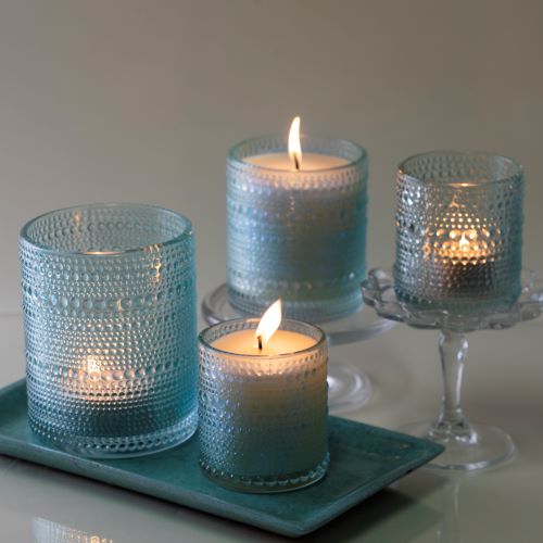 Tiffany Blue Pearl Candle