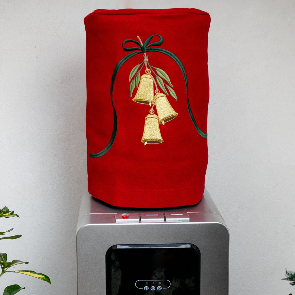 Jingle Bells Velvet Water Dispenser Gallon Cover