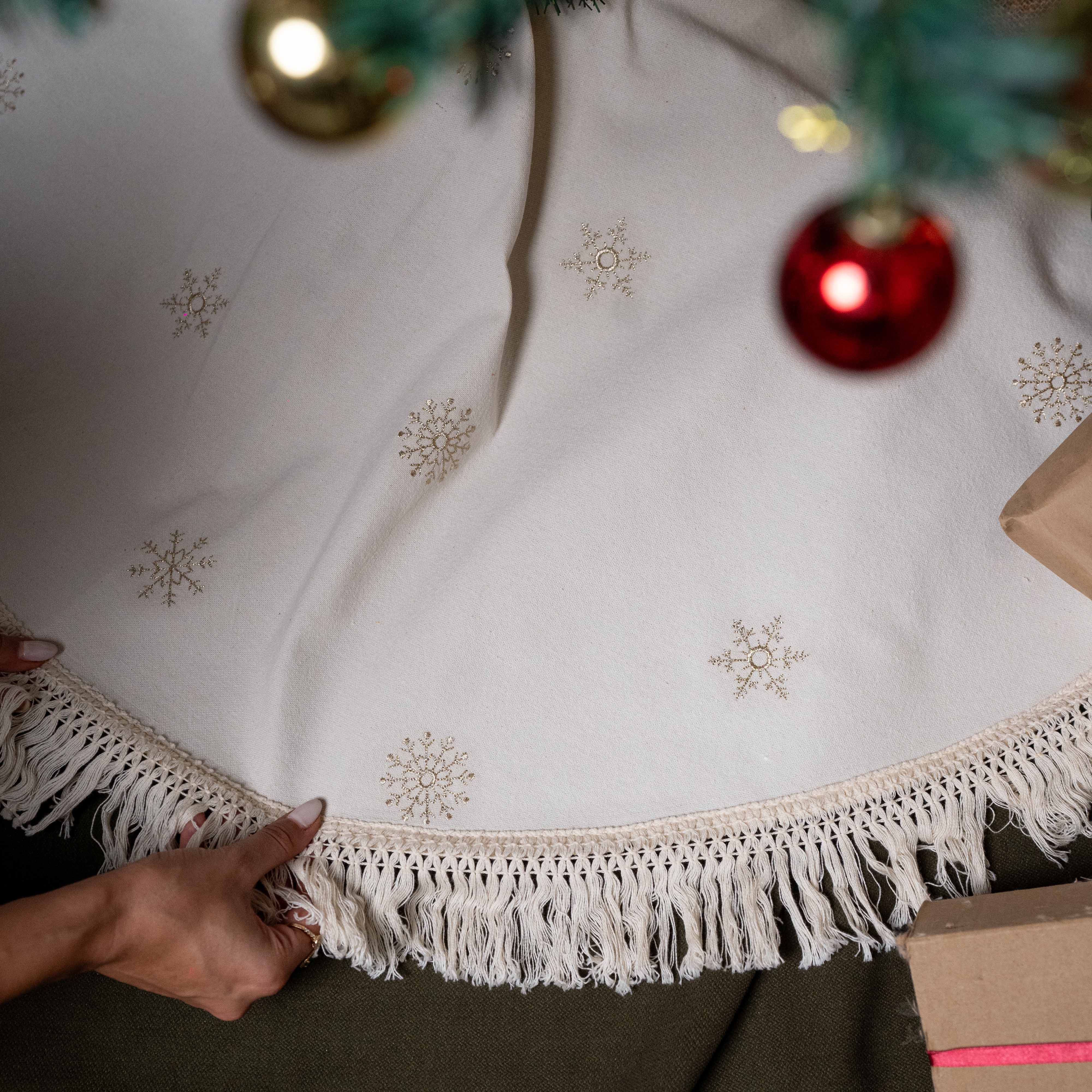 Boho Fringe Christmas Tree Skirt