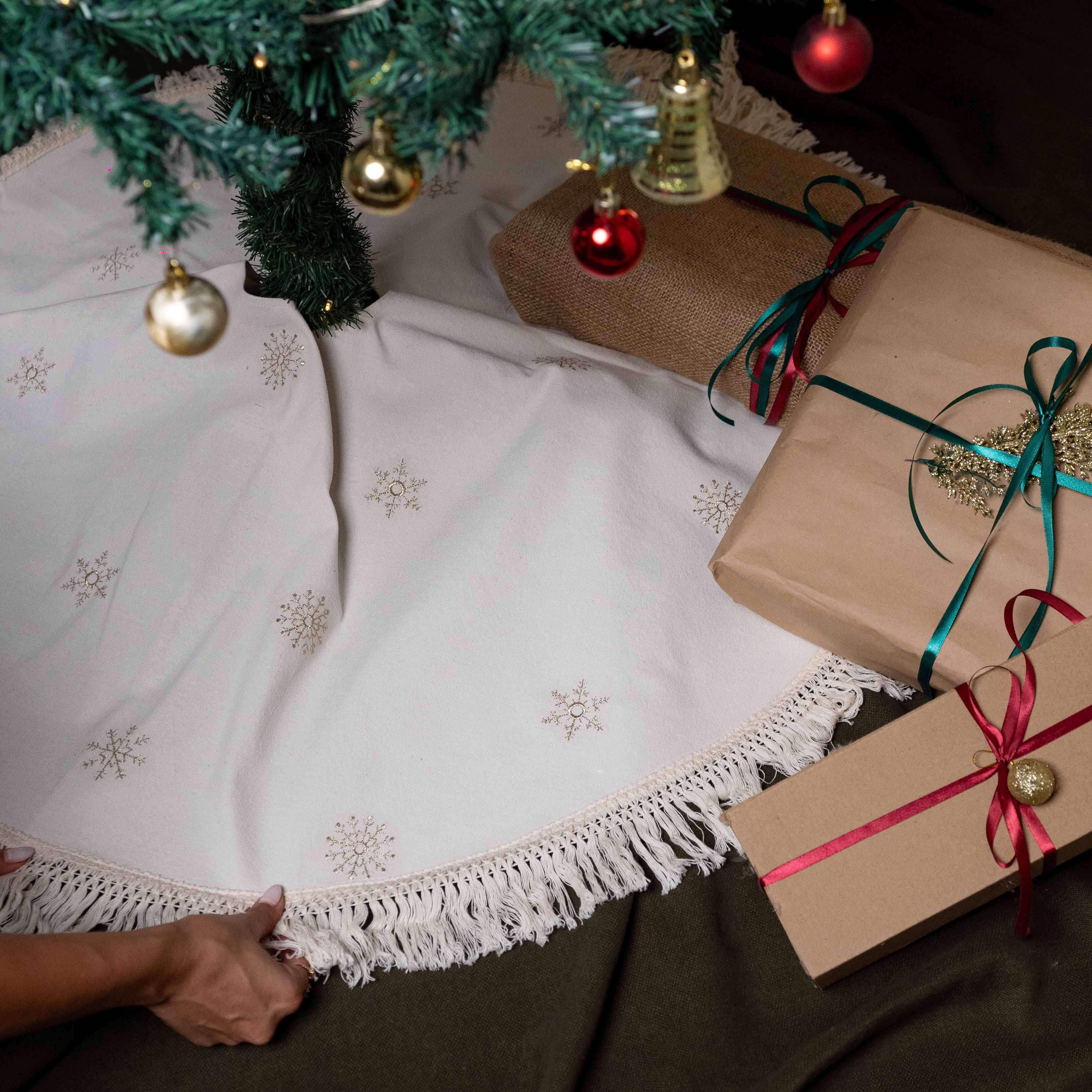 Boho Fringe Christmas Tree Skirt