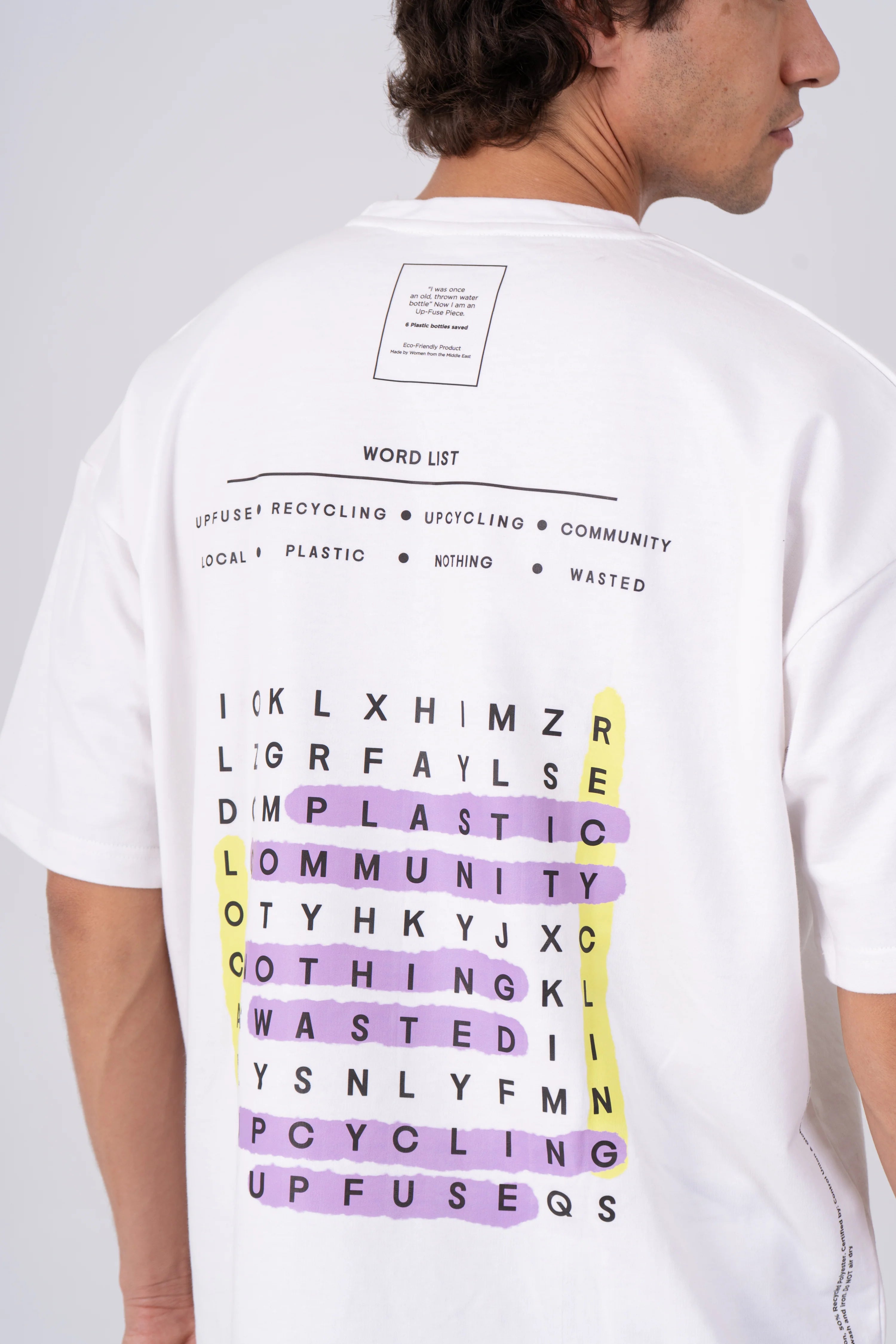 Oversized Crosswords T-Shirt - White