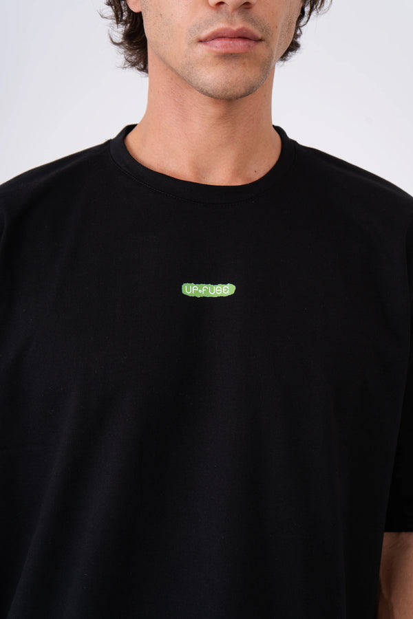 Oversized Crosswords T-Shirt - Black