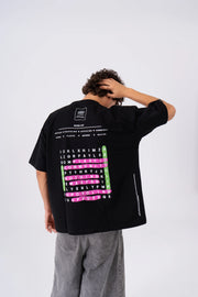 Oversized Crosswords T-Shirt - Black