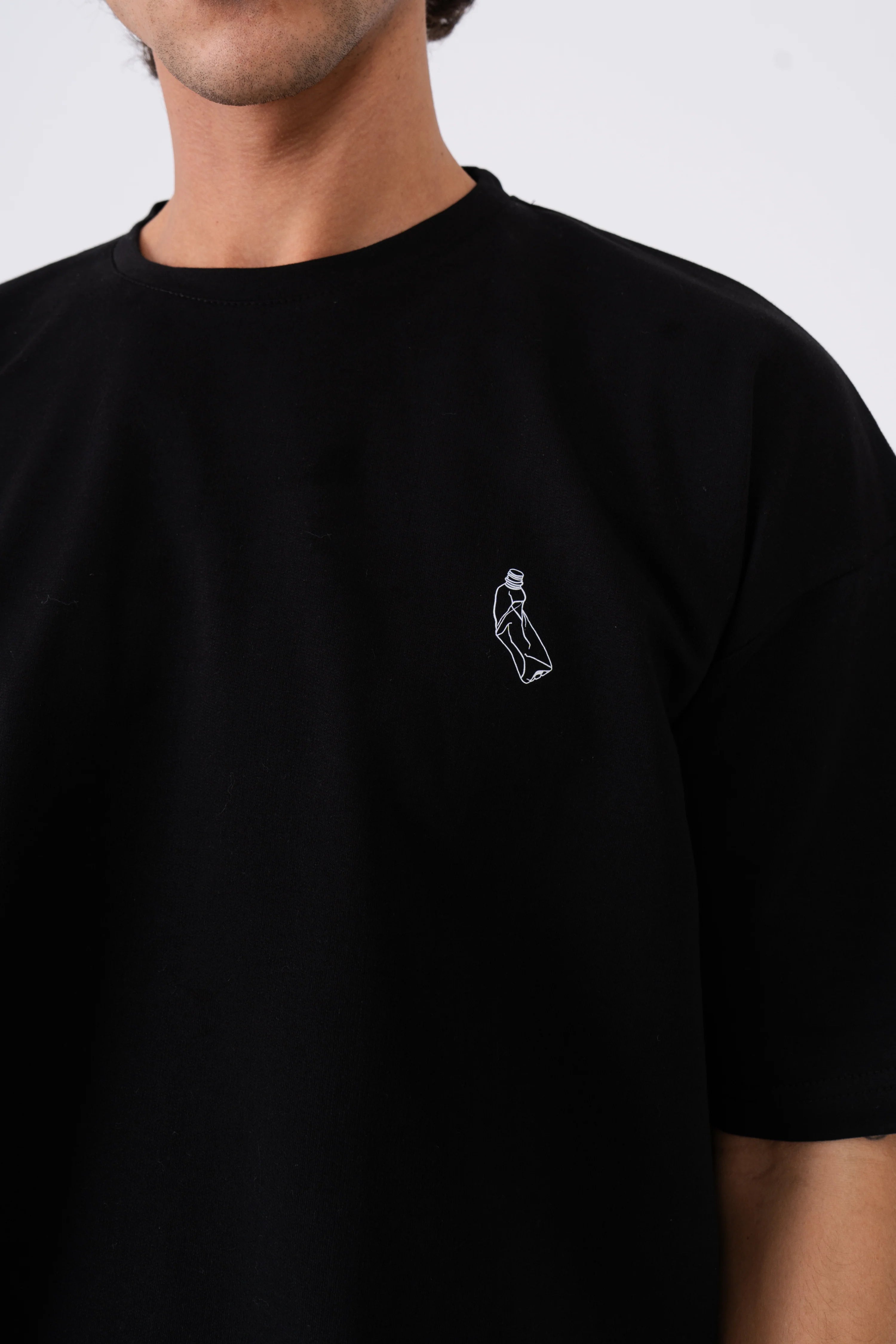 Oversized Wasted T-Shirt - Black
