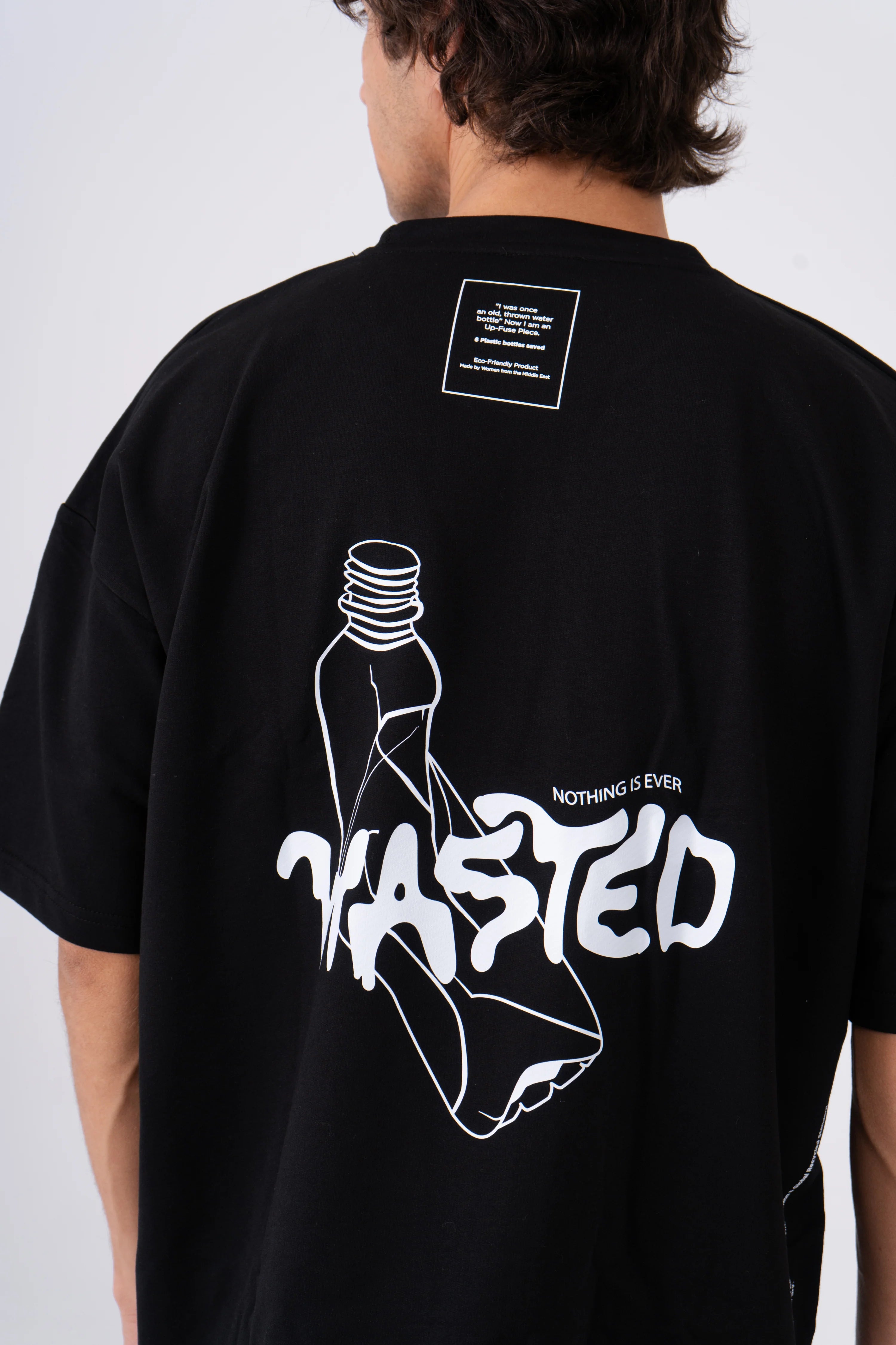 Oversized Wasted T-Shirt - Black