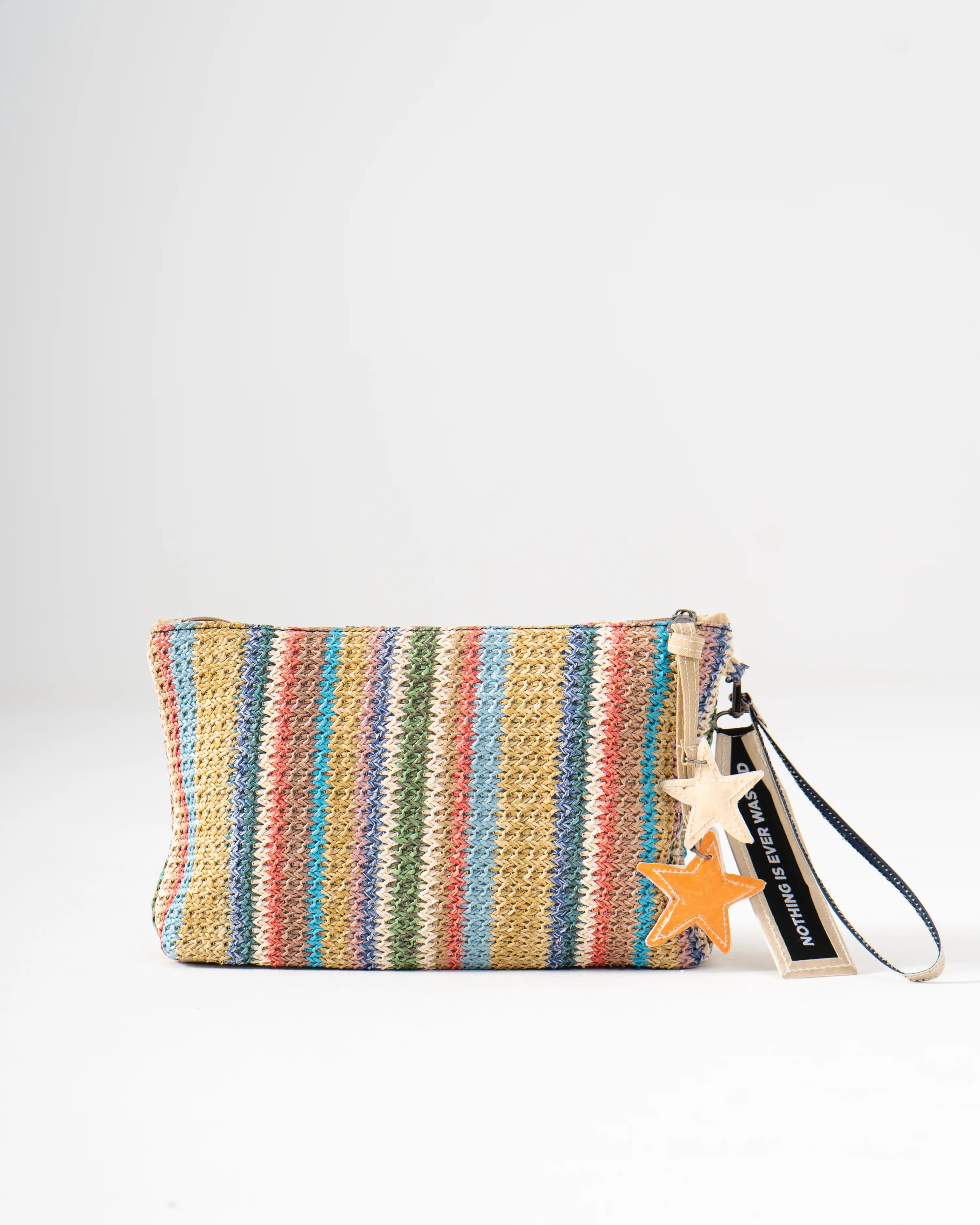 Sol Raffia Clutch - Prism