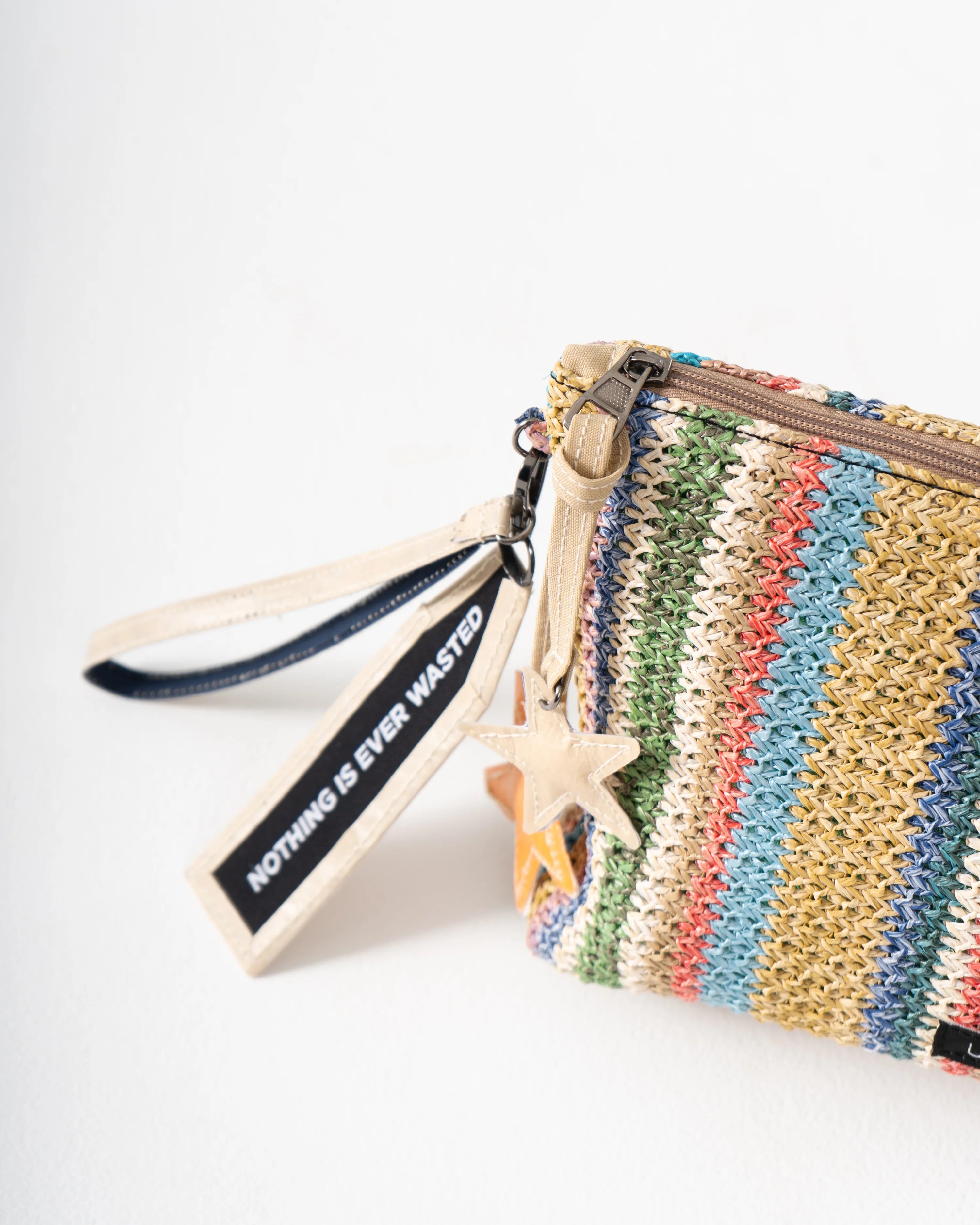 Sol Raffia Clutch - Prism