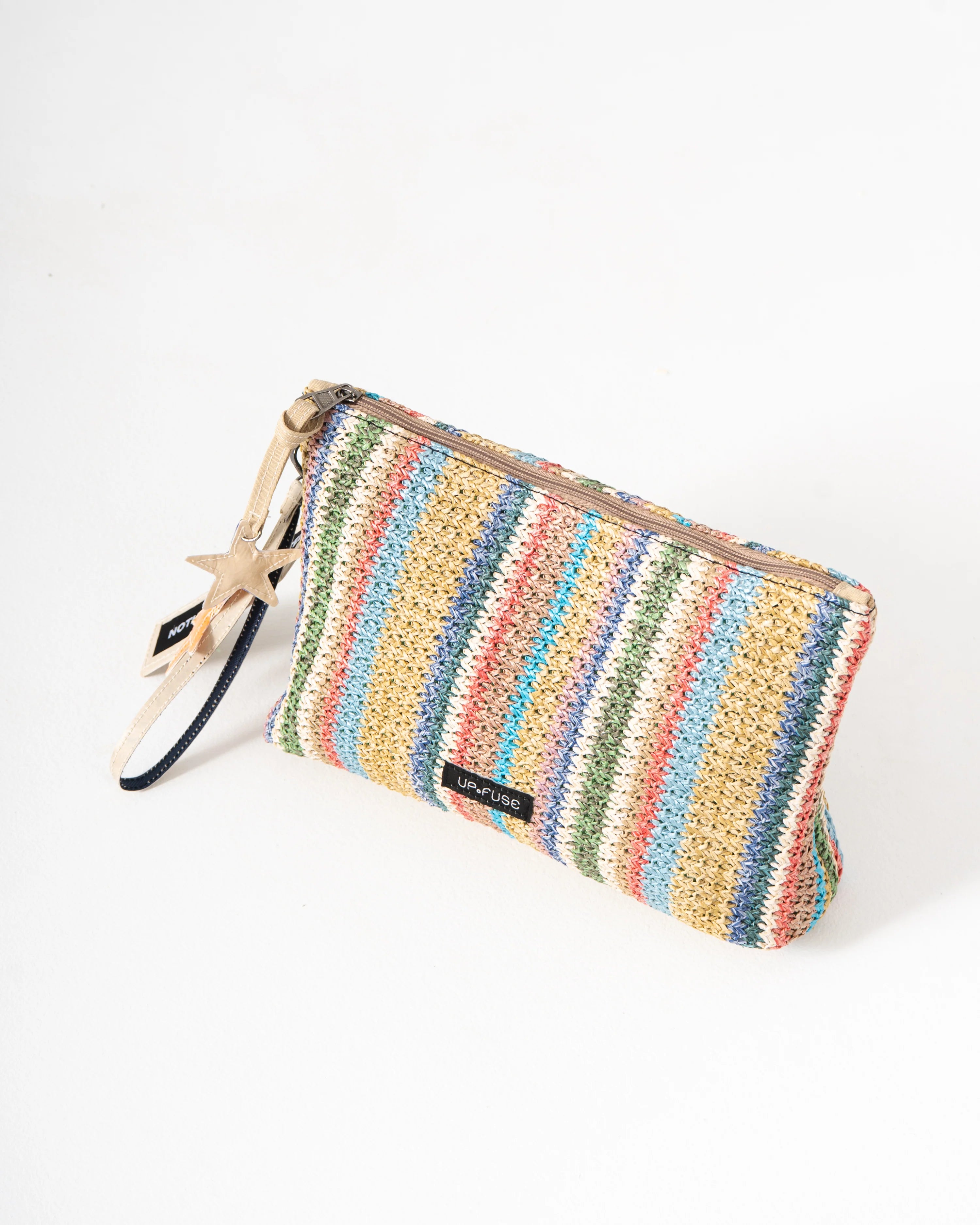 Sol Raffia Clutch - Prism