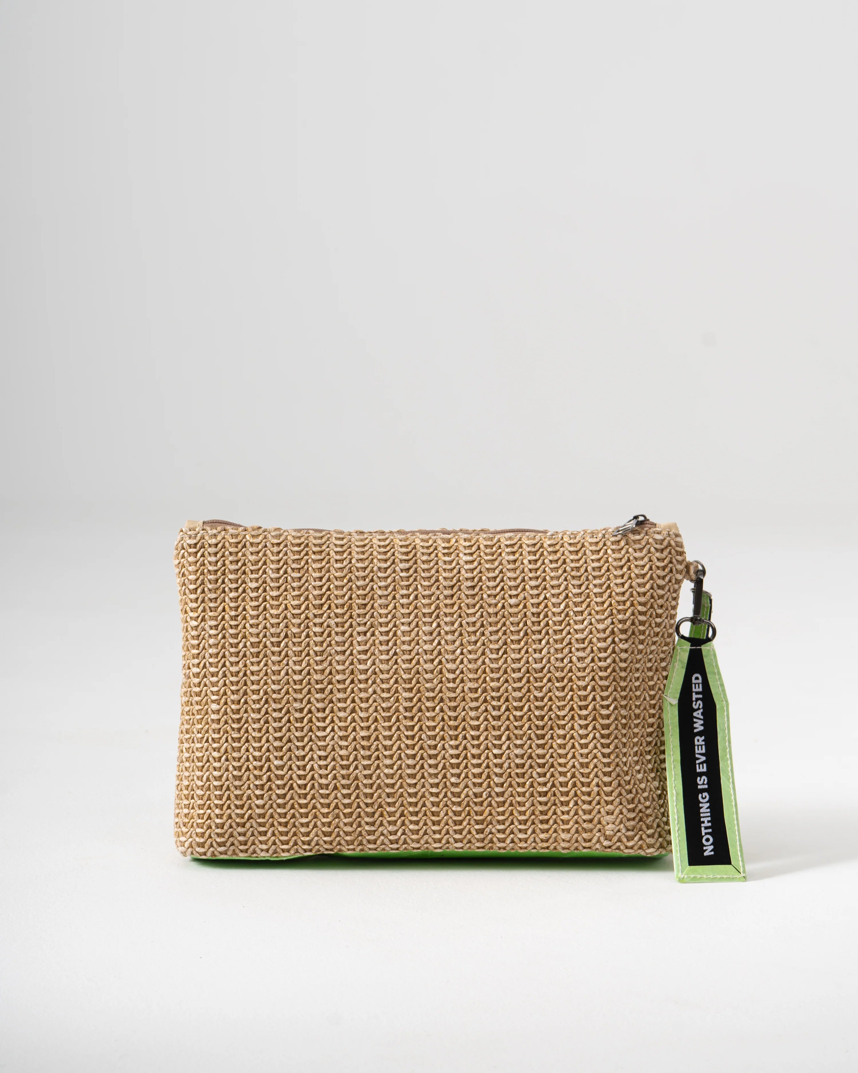 Sol Raffia Clutch - Pistachio